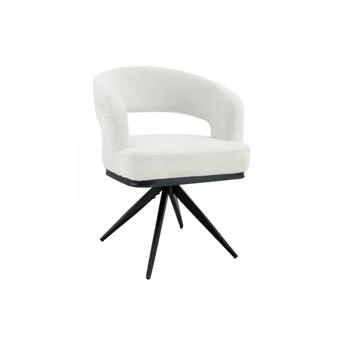 Japandi Esszimmerstuhl Belfort Bouclé Creme