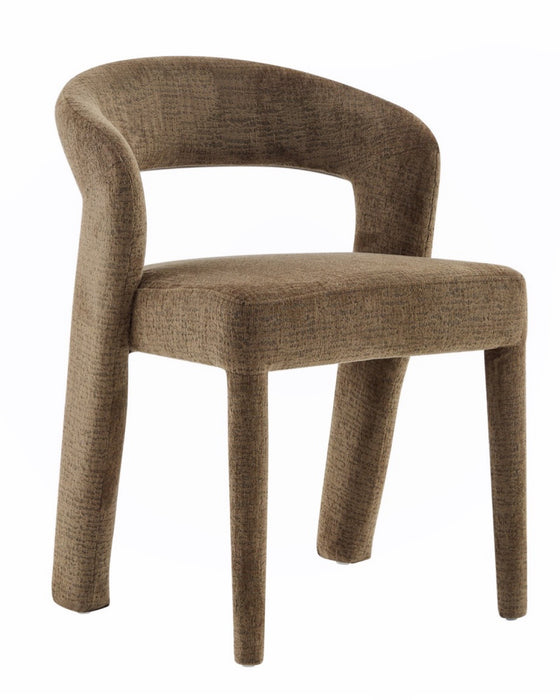 Japandi Eetkamerstoel ANDUZ Bouclé Taupe