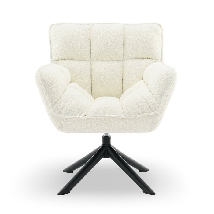 Fauteuil Valmer Japandi Licht Crème Draaibaar