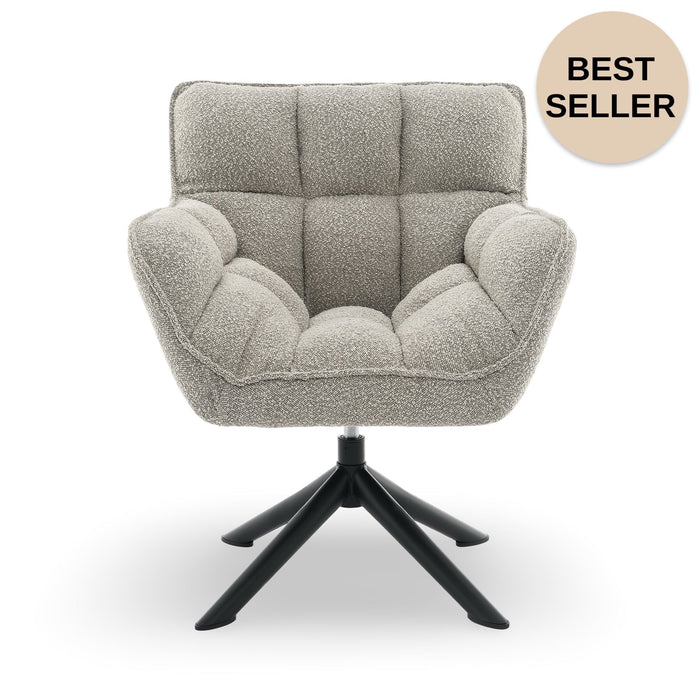 Fauteuil Valmer Japandi Taupe Draaibaar