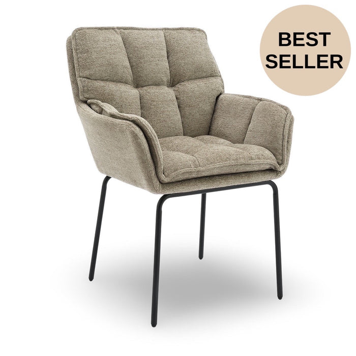 Eetkamerstoel Ponte Boucle Taupe