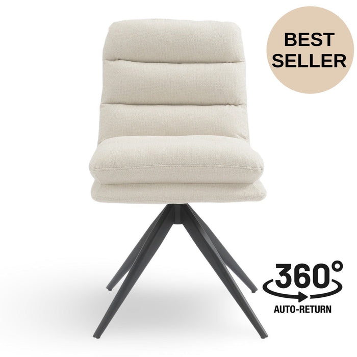 Draaibare Eetkamerstoel Nessa Stone Set van 4