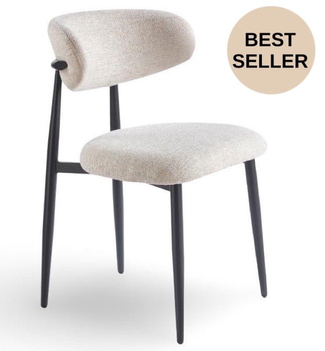 Japandi Eetkamerstoel Arles Stone Set van 4