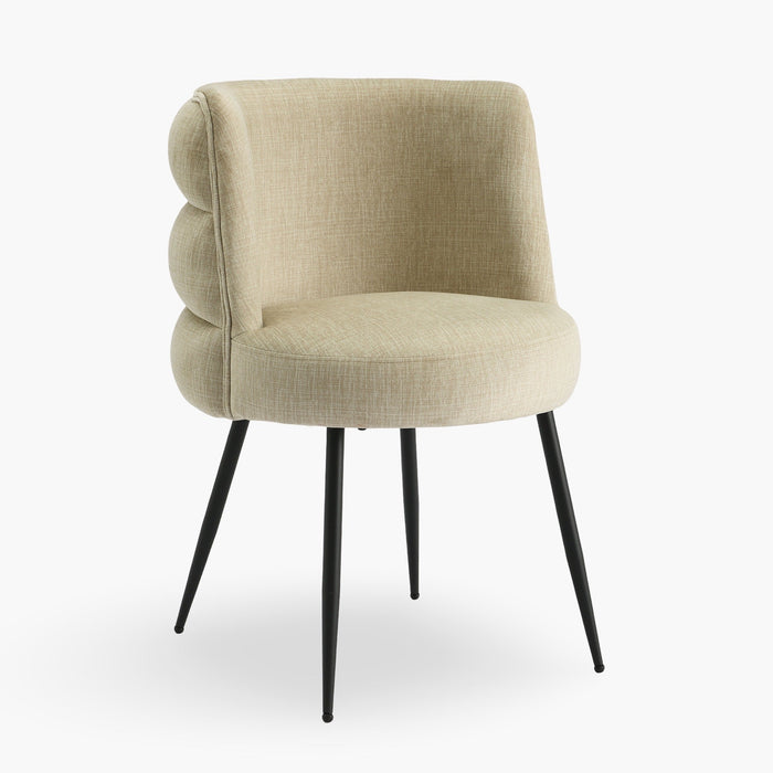 Eetkamerstoel Brando Velours Zwart Set van 4