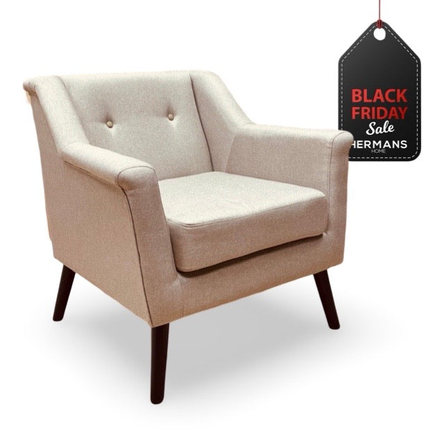 Design Fauteuil Arcel Linnen Stof Beige