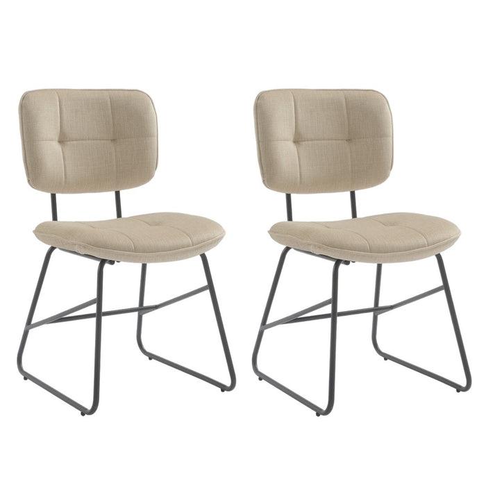 Eetkamerstoel Didier Velours Stone Set van 2