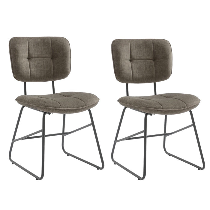 Eetkamerstoel Didier Velours Taupe Set van 2