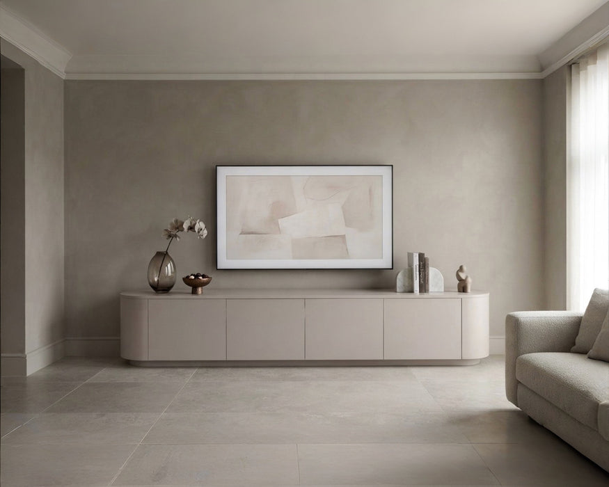 Meuble TV CERNY japandi Ivoire 240CM