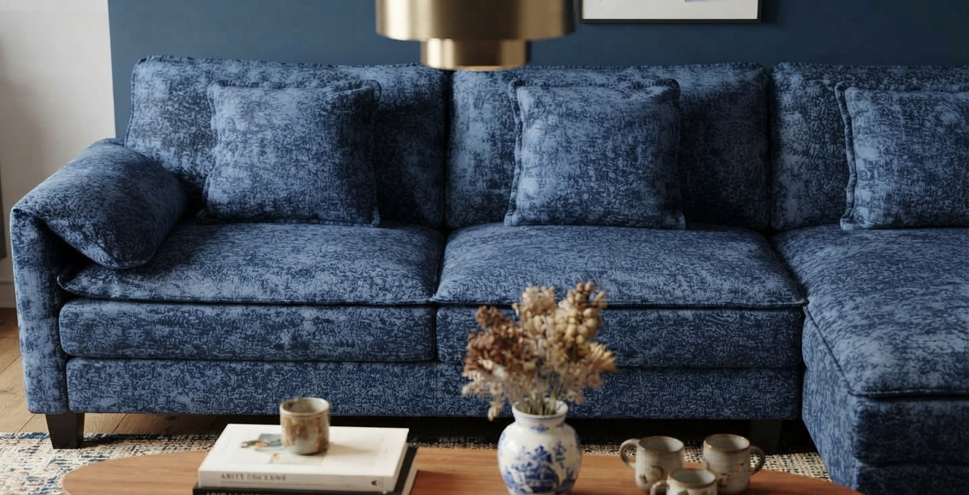 NOULET Modulares Ecksofa Blau
