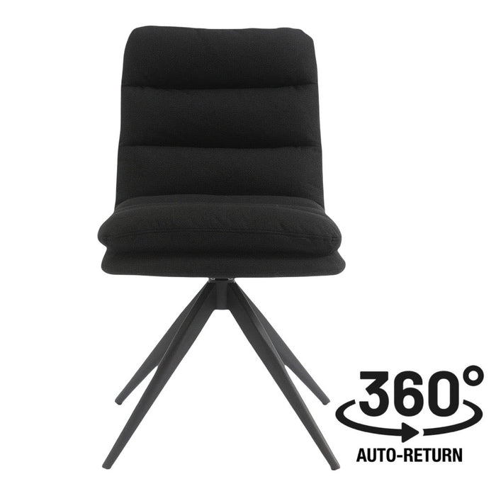 Draaibare Eetkamerstoel Nessa Zwart