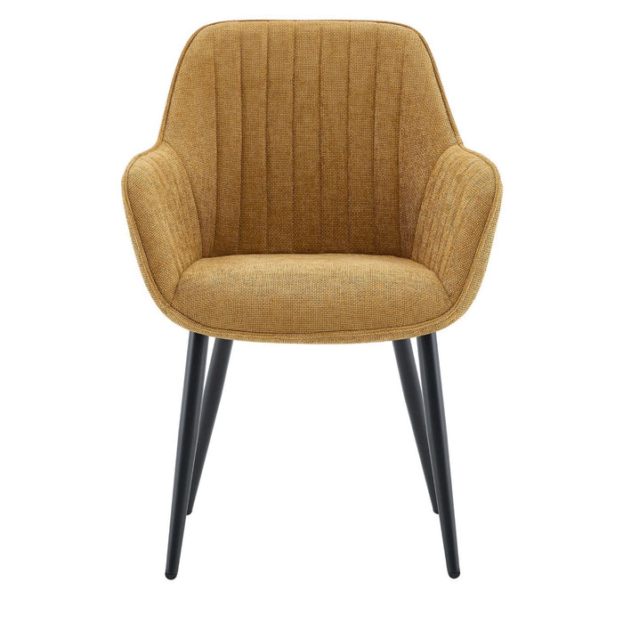 Eetkamerstoel AUTIEN Linnen Okergeel