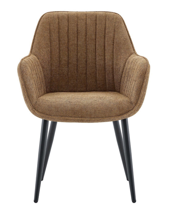 Eetkamerstoel AUTIEN Linnen Bruin