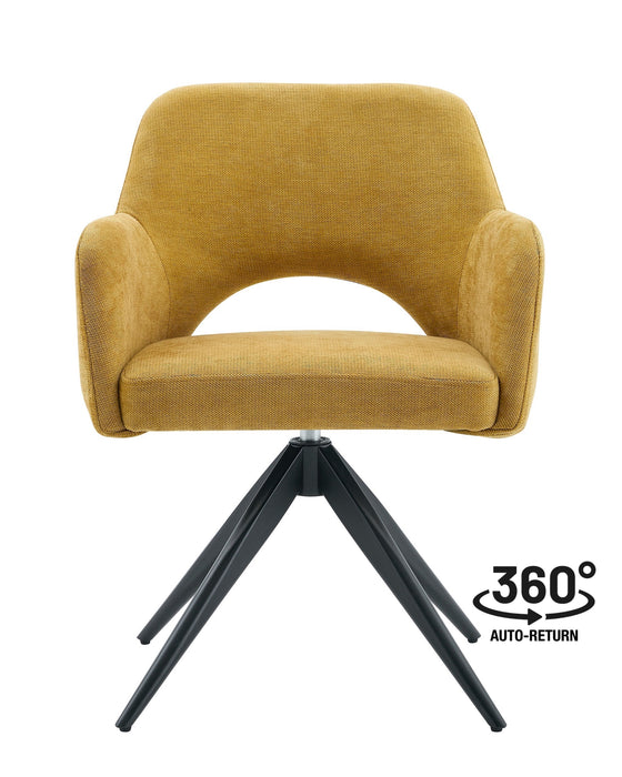 Draaibare Eetkamerstoel Moulin Okergeel Linnen