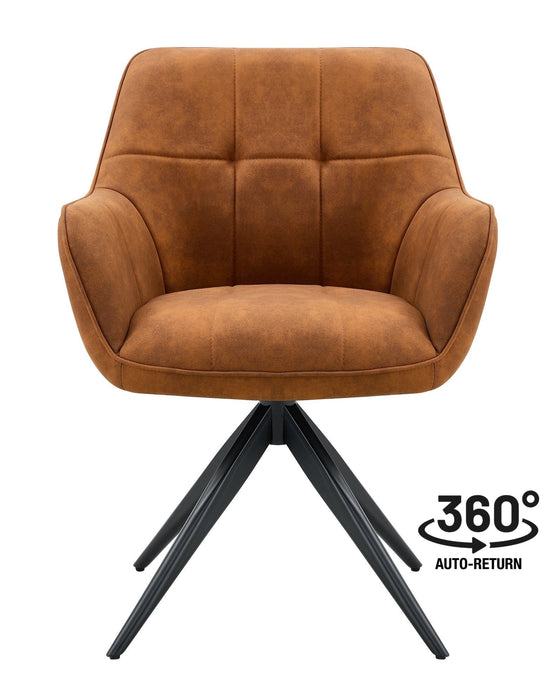 Eetkamerstoel Niort Leer Cognac