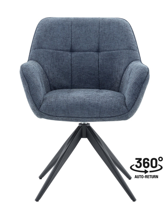 Eetkamerstoel Niort Linnen Blauw