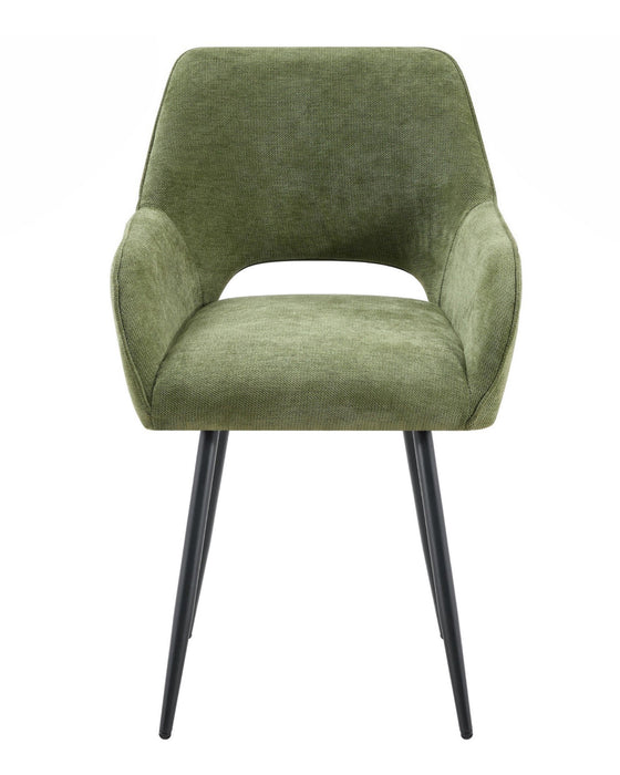 Chaise de Salle à Manger Origny Lin Vert émeraude