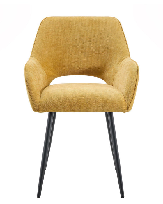 Esszimmerstuhl Origny Leinen Ockergelb