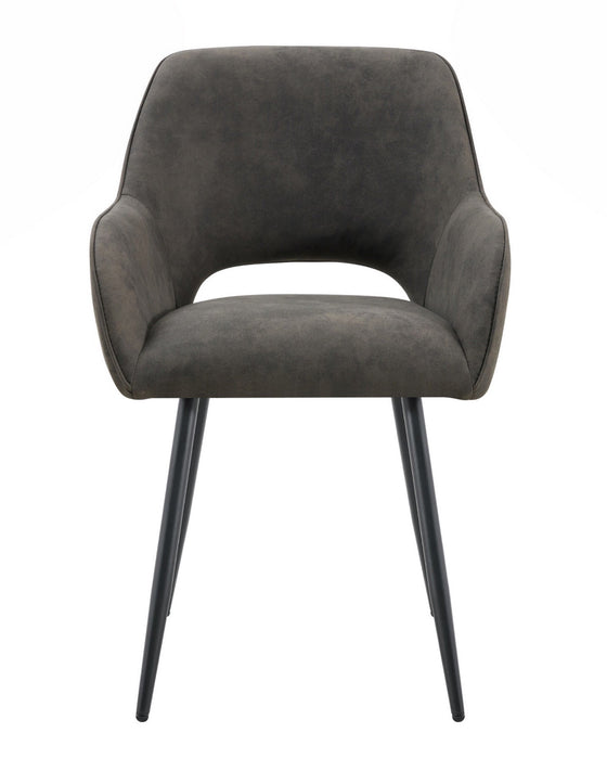 Esszimmerstuhl Origny Mikrofaserleder Anthrazit