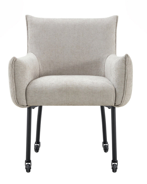 Industriele Eetkamerstoel Ourier Linnen Grijs