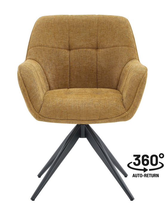 Eetkamerstoel Niort Linnen Okergeel