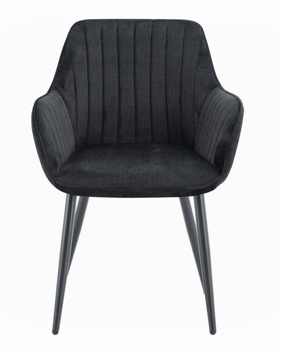Eetkamerstoel AUTIEN Velours Zwart