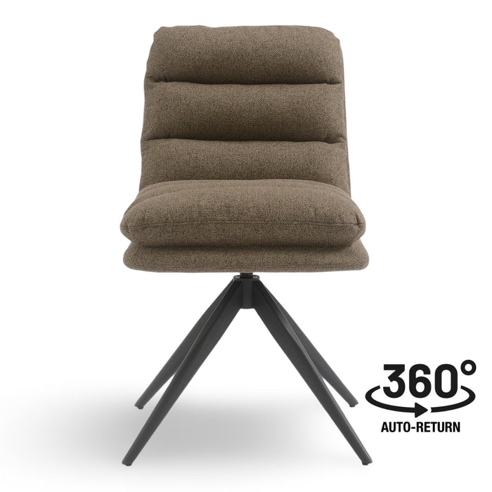 Draaibare Eetkamerstoel Nessa Taupe Set van 4