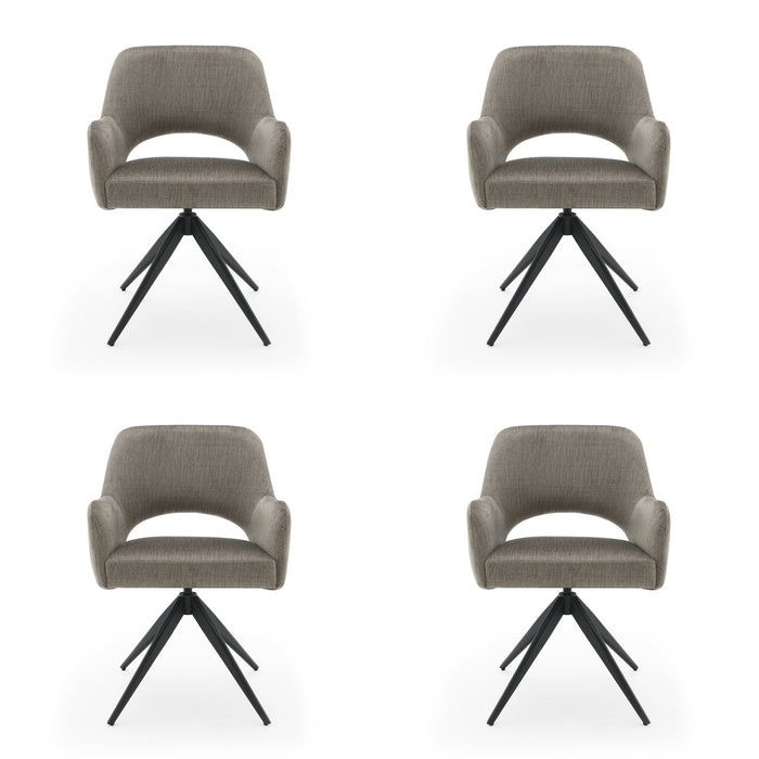 Draaibare Eetkamerstoel Moulin Taupe Set van 4