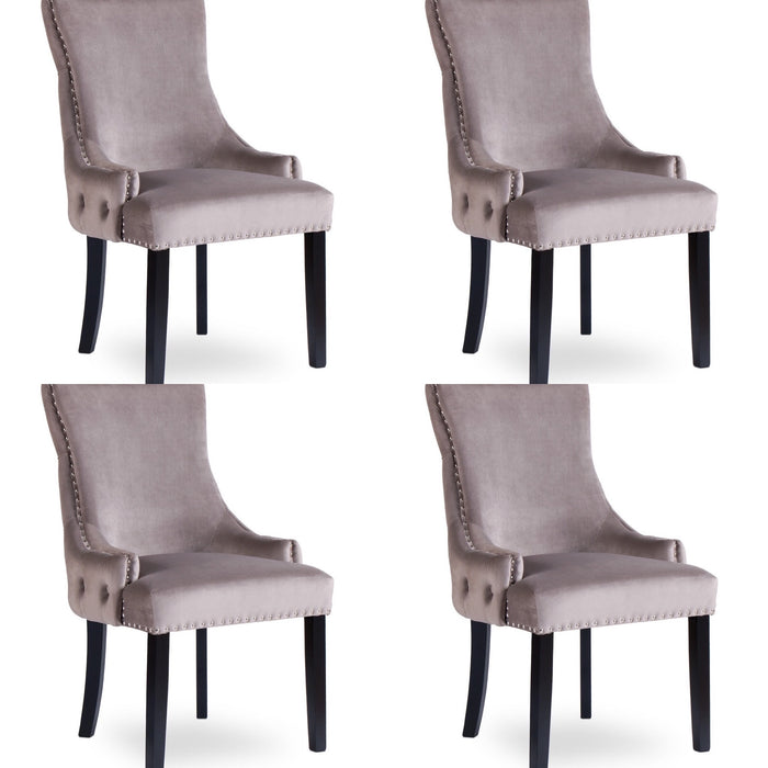 Landelijke Eetkamerstoel Orleon Stone Set van 4