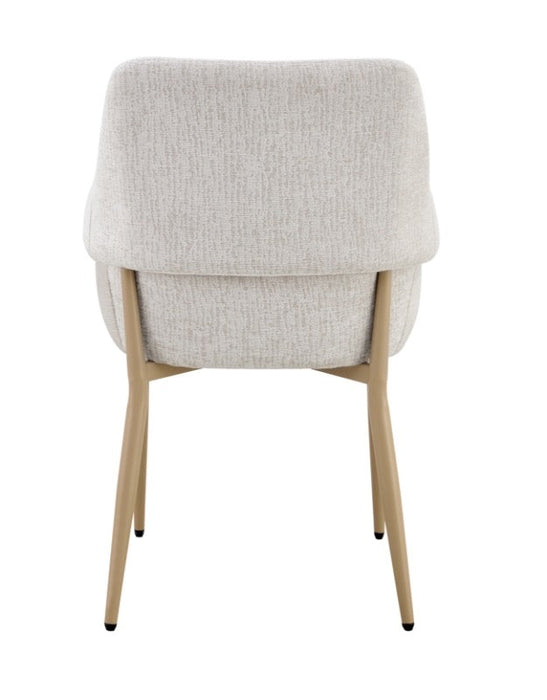 Japandi eetkamerstoel FLECHE Boucle Stone Set van 2