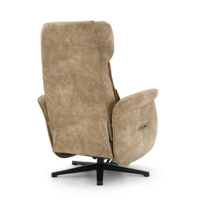 Fauteuil Relax Électrique Micro Suède Teron Taupe