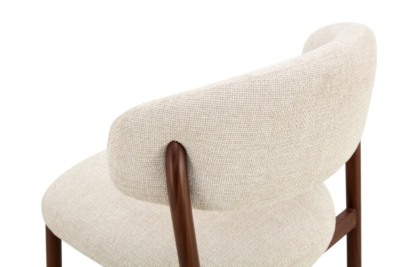 Chaise de salle à manger Japandi CHAUM Lin Stone