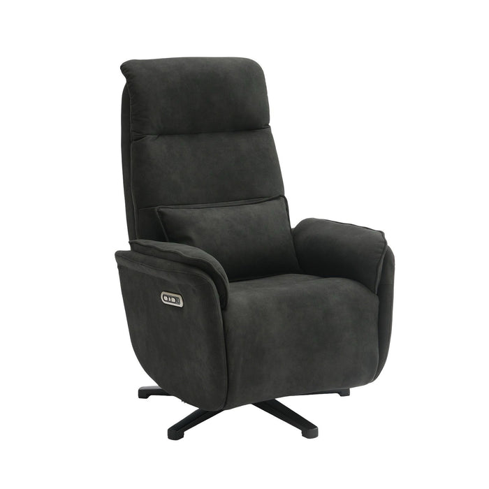 Elektrisch Relax Fauteuil Valois Microfiber Leer Zwart