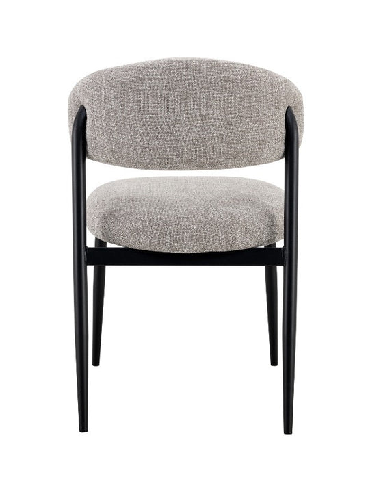 Japandi Eetkamerstoel CHAUM Linnen Taupe Set van 2