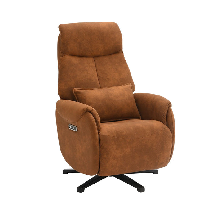 Fauteuil Relax Électrique Ligre Microfibre Cuir Cognac