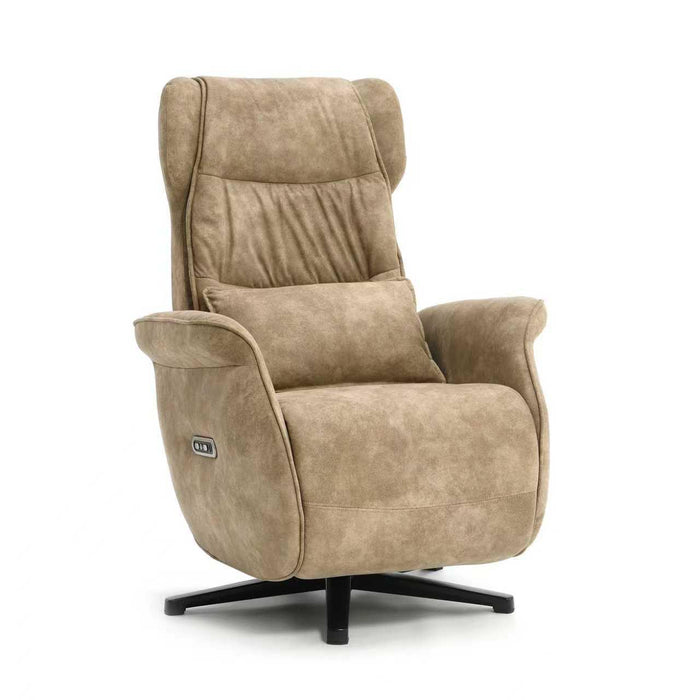 Fauteuil Relax Électrique Micro Suède Teron Taupe