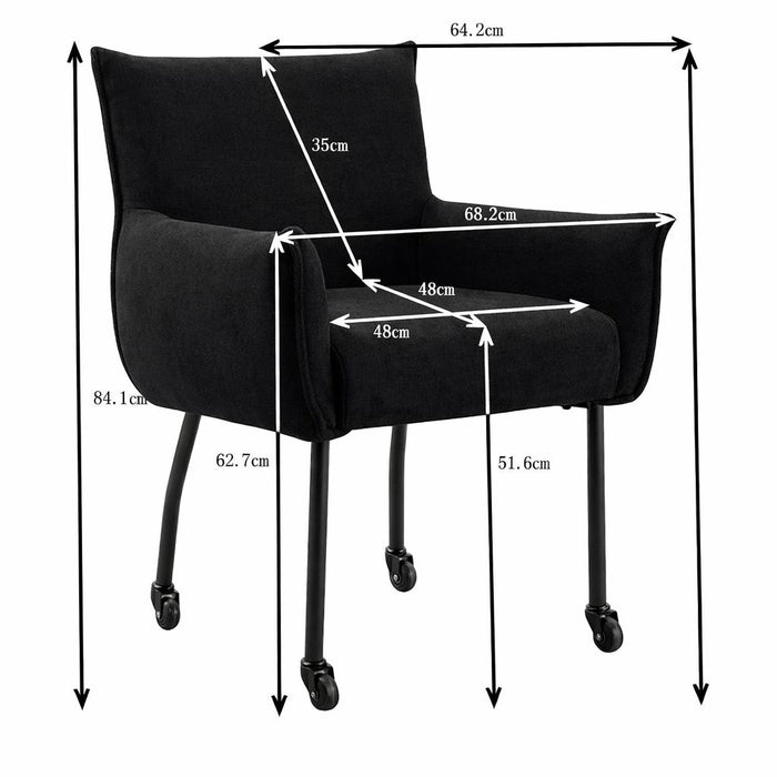 Chaise de salle à manger industrielle Ourier Lin Cognac