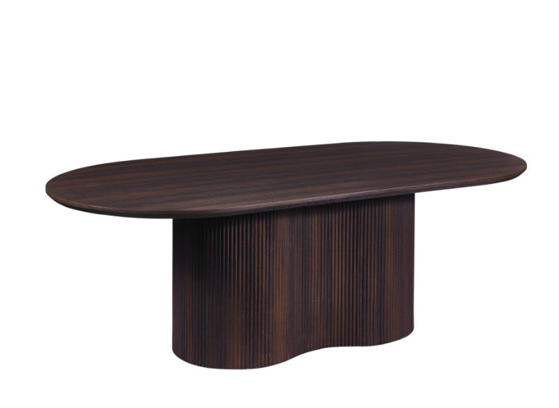 Japandi Eettafel Loubier Walnootkleur 220 cm