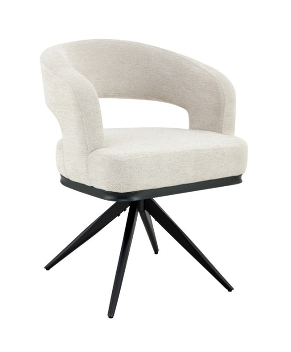 Chaise de salle à manger Japandi Belfort – Bouclé Stone