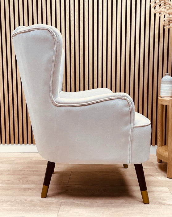 Fauteuil Design Noume Velours Taupe