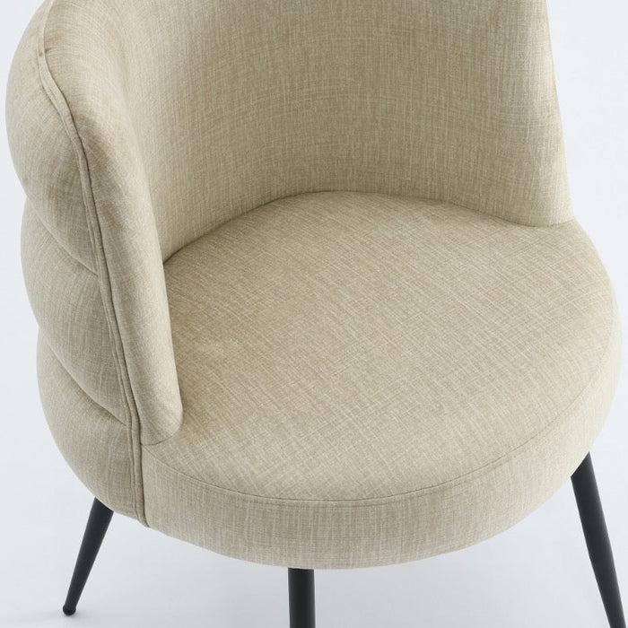 Eetkamerstoel Brando Velours Zwart Set van 2