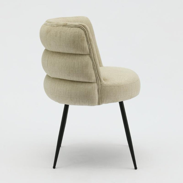 Eetkamerstoel Brando Velours Zwart Set van 2