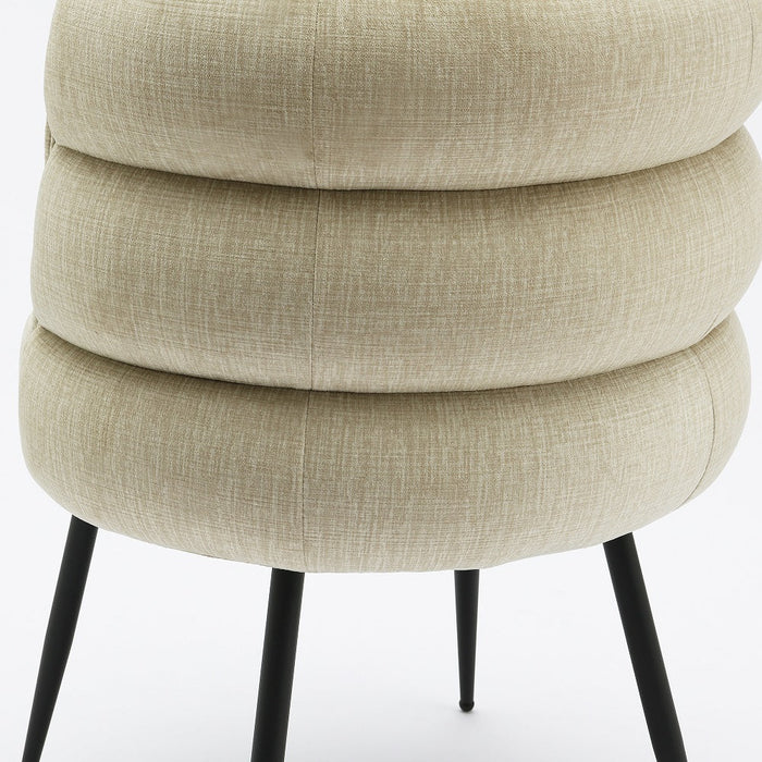 Eetkamerstoel Brando Velours Zwart Set van 2