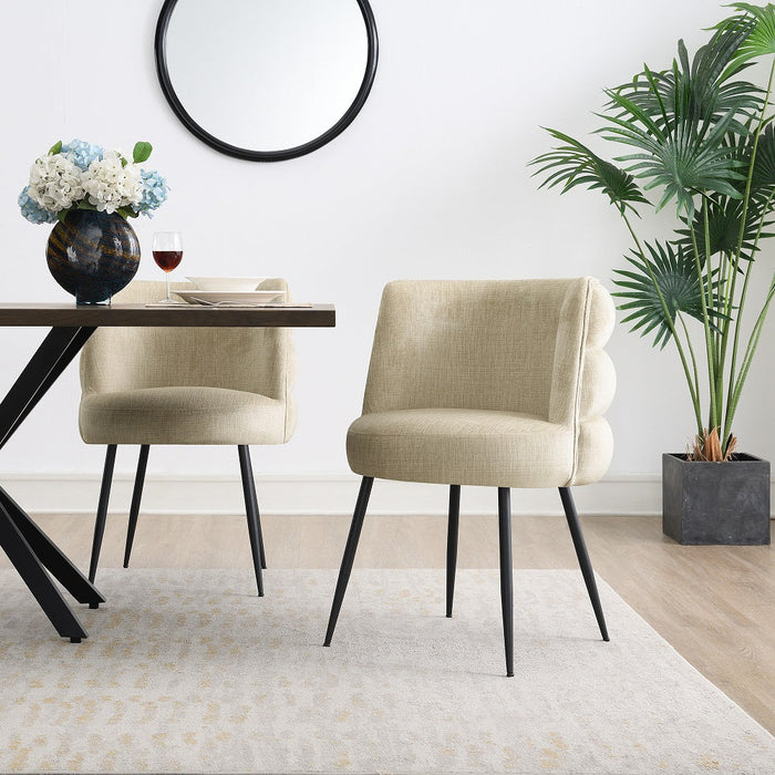 Eetkamerstoel Brando Velours Zwart Set van 4