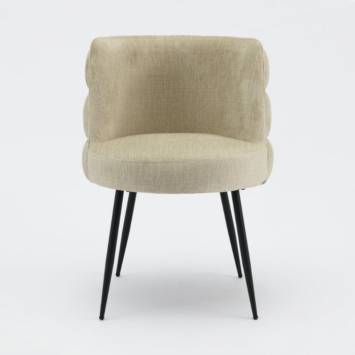 Eetkamerstoel Brando Velours Zwart Set van 2