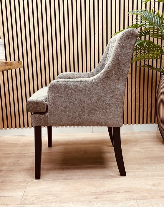 Chaise de Salle à Manger Boulogne Tissu Symphony Taupe