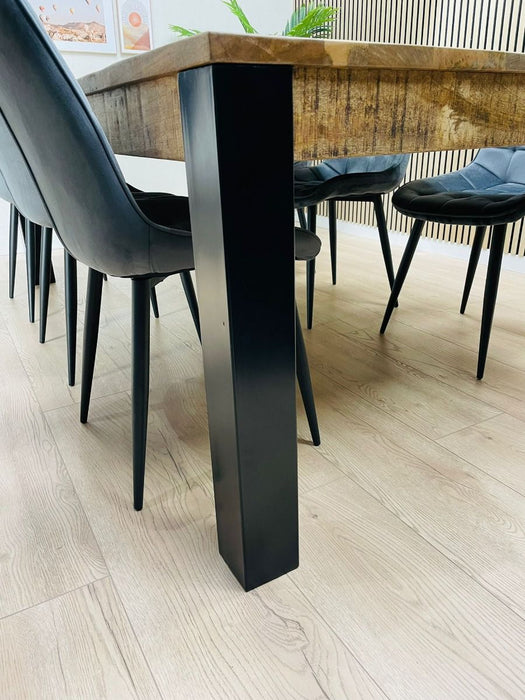 INDUSTRIËLE EETTAFEL MARNE MANGOHOUT 220X110 CM